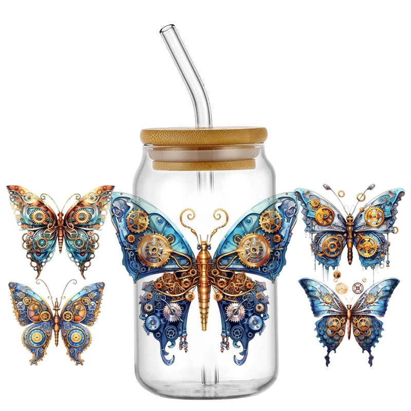 Gothic Style Butterfly Pattern 3D Waterproof UV DTF Cup Wrap For 16oz Libbey Clockwork Medieval Designs 3D Transfer Sticker
Gothic Style Butterfly Pattern 3D Waterproof UV DTF Cup Wrap For 16oz Libbey Clockwork Medieval Designs 3D Transfer Sticker