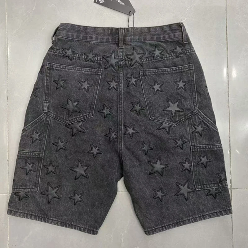 Street Trend New GUAPI Denim Shorts High Quality Embroidered Star Patterned Jeans Men Women Sports Shorts
Street Trend New GUAPI Denim Shorts High Quality Embroidered Star Patterned Jeans Men Women Sports Shorts