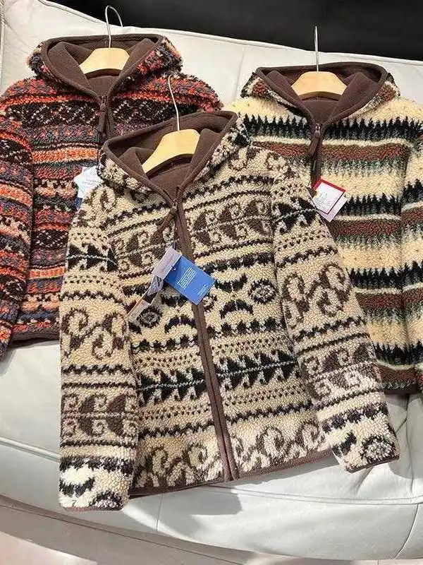 Winter New Sle Fair Isle Lamb Velvet Jaet Men's Women's Retro Hooded Warm Double-Sided Cotton Clothes Cotton Coat
Winter New Sle Fair Isle Lamb Velvet Jaet Men's Women's Retro Hooded Warm Double-Sided Cotton Clothes Cotton Coat