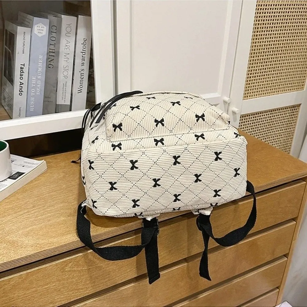 Large Capacity Corduroy Bow Backpack Korean Style Lightweight Double Shoulder Bag Adjustable Strap Students Backpack Students
Large Capacity Corduroy Bow Backpack Korean Style Lightweight Double Shoulder Bag Adjustable Strap Students Backpack Students