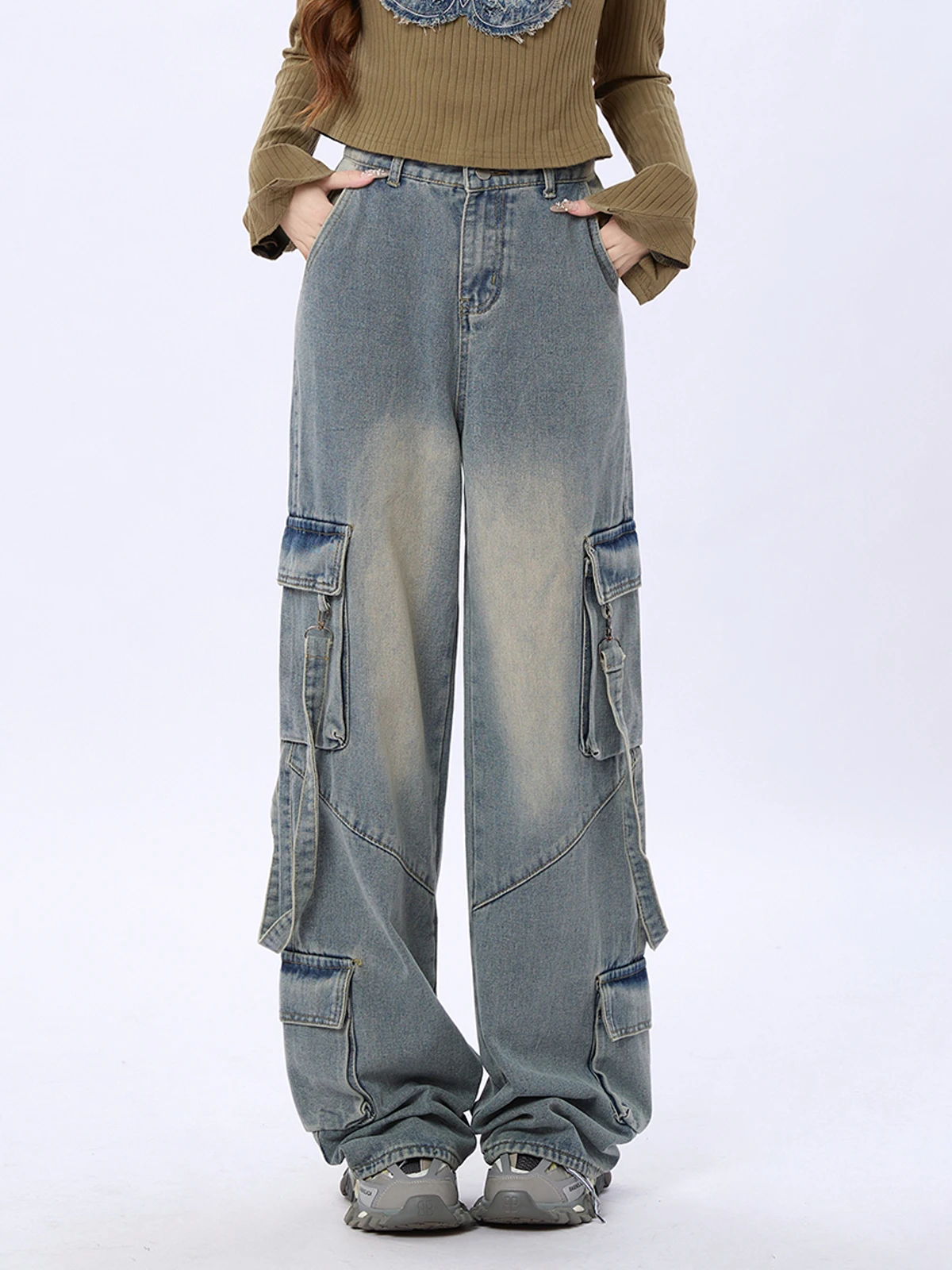 Джинсовые рабочие брюки ENJOG в винтажном американском уличном стиле, с множеством карманов, прямого кроя, длинные, для мужчин и женщин
Джинсовые рабочие брюки ENJOG в винтажном американском уличном стиле, с множеством карманов, прямого кроя, длинные, для мужчин и женщин