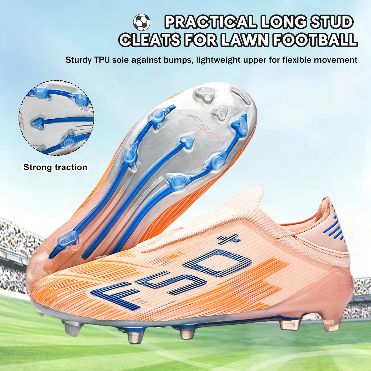Competition Dedicated Adult AG FG football shoes High Density PU Fabric Anti-slip TPU Long Stud Sturdy Natural Grass Training
Competition Dedicated Adult AG FG football shoes High Density PU Fabric Anti-slip TPU Long Stud Sturdy Natural Grass Training