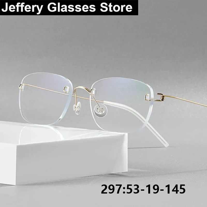 Denmark Men Square Rimless Glasses Frame Titanium Ultralight Women Frameless Business Simple Prescription Eyeglasses myopia Gafa
Denmark Men Square Rimless Glasses Frame Titanium Ultralight Women Frameless Business Simple Prescription Eyeglasses myopia Gafa