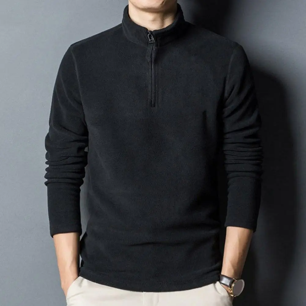 Men Pullover Top Men's Thick Polar Fleece Zip-up Sweatshirt with Stand Collar Neck Protection Warm Winter Casual Top for Daily
Men Pullover Top Men's Thick Polar Fleece Zip-up Sweatshirt with Stand Collar Neck Protection Warm Winter Casual Top for Daily