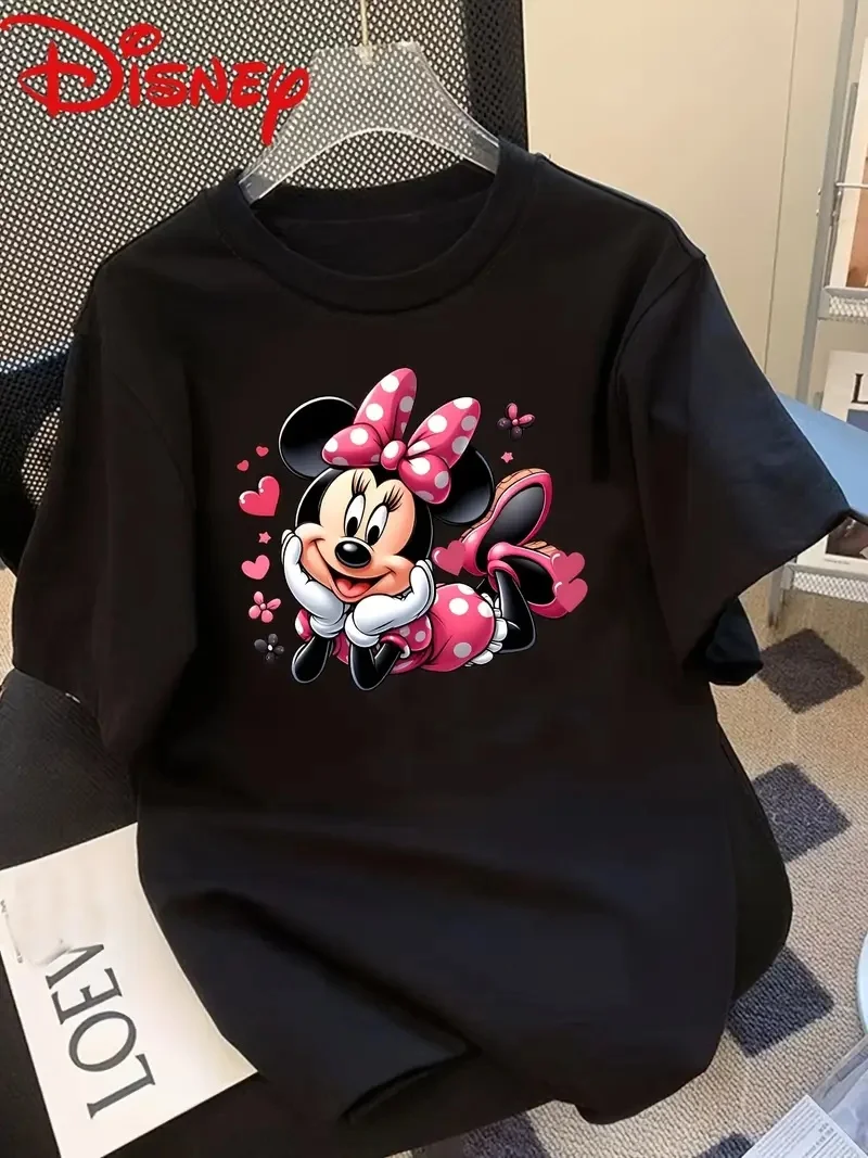 2025 Disney Pattern Printed Women's Casual Comfortable Unique Smiling Face Black Round Neck Short Sleeve T-shirt
2025 Disney Pattern Printed Women's Casual Comfortable Unique Smiling Face Black Round Neck Short Sleeve T-shirt