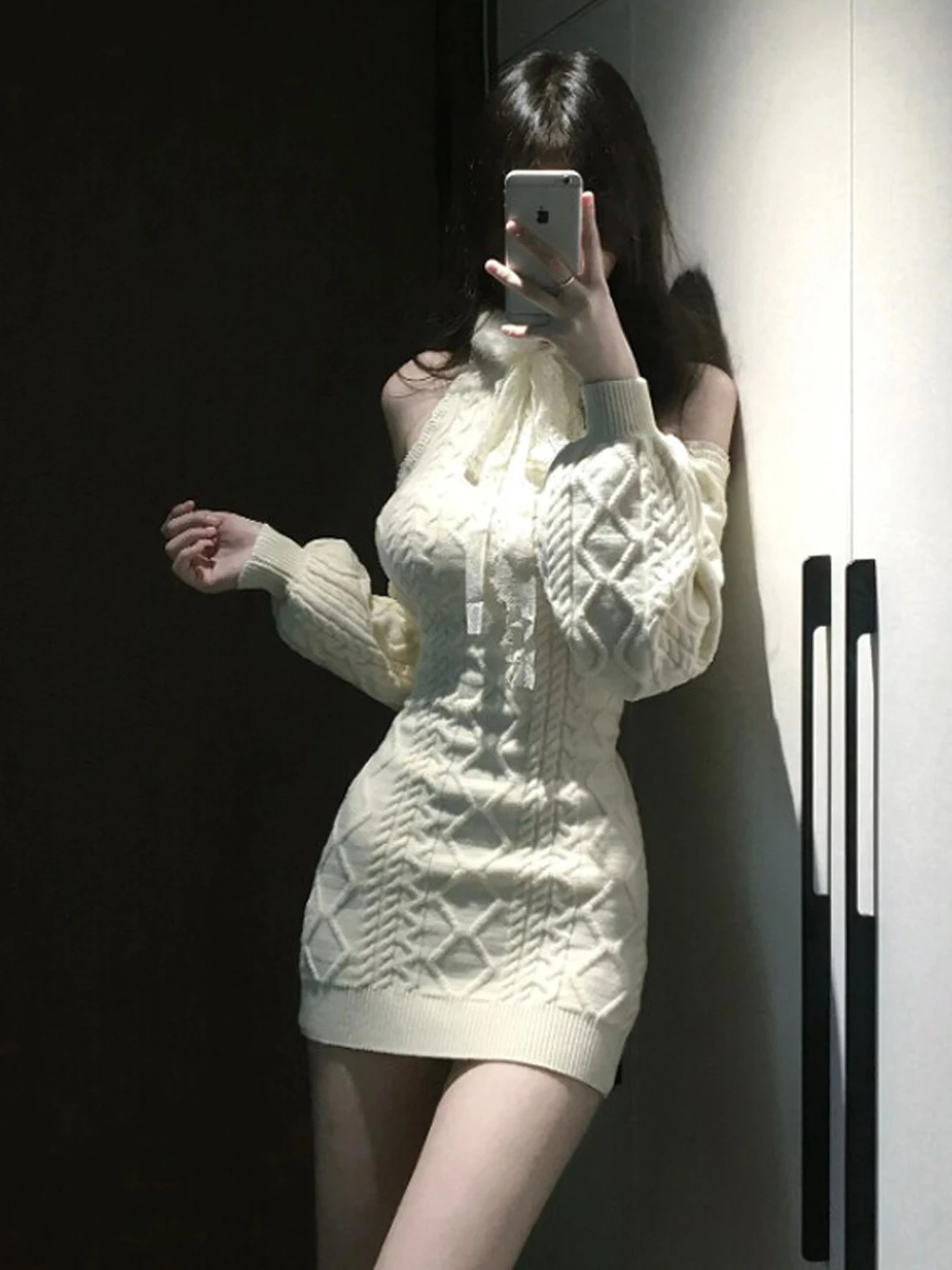 Sexy Slim Fit ort Skirt Knitted Dr Pure Desire Sle Winter New Arrival Soft Cotton Material oulder Bared Waist aped
Sexy Slim Fit ort Skirt Knitted Dr Pure Desire Sle Winter New Arrival Soft Cotton Material oulder Bared Waist aped