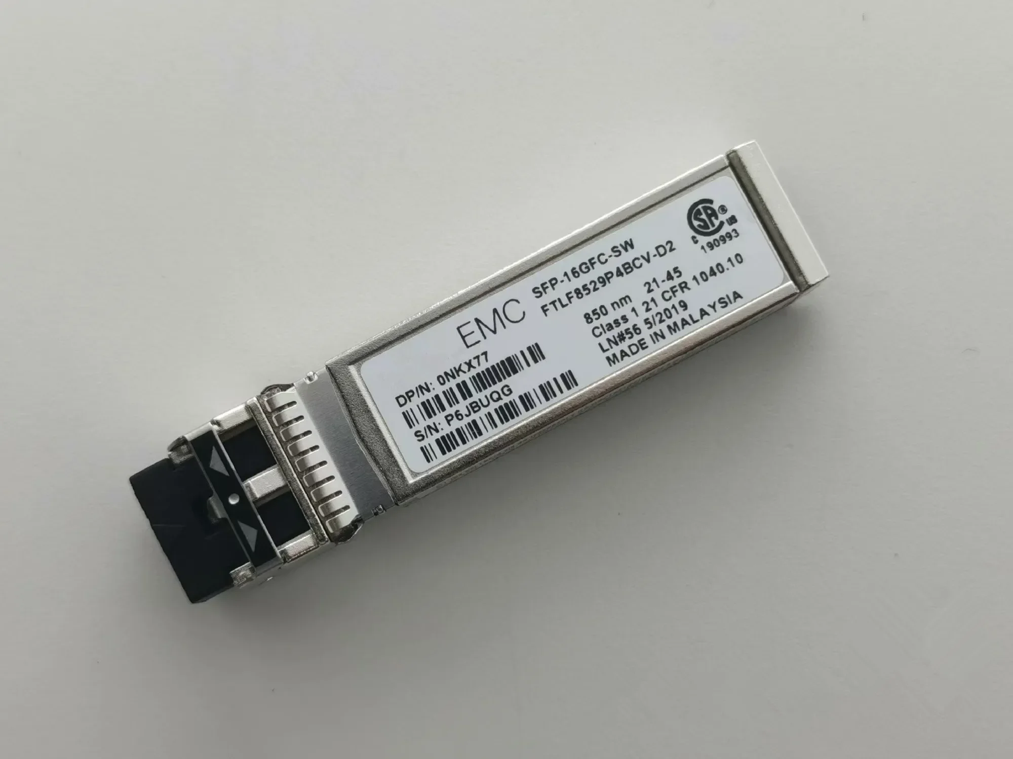 850NM SFP 16G Transceiver DL-L 0NKX77 SFP-16GFC-SW FTLF8529P4BCV-D2 Be Applicable To ME4024 ME4012 ME5012 16GB Port Module
850NM SFP 16G Transceiver DL-L 0NKX77 SFP-16GFC-SW FTLF8529P4BCV-D2 Be Applicable To ME4024 ME4012 ME5012 16GB Port Module