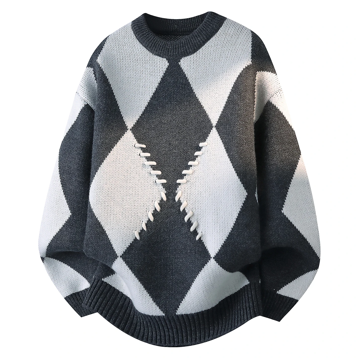 Мужской вязаный свитер свободного кроя с ромбовидным узором, в стиле колор-блок, для зимы, повседневный, из смесового полиэстера, с длинными рукавами, круглый вырез горловины
Мужской вязаный свитер свободного кроя с ромбовидным узором, в стиле колор-блок, для зимы, повседневный, из смесового полиэстера, с длинными рукавами, круглый вырез горловины