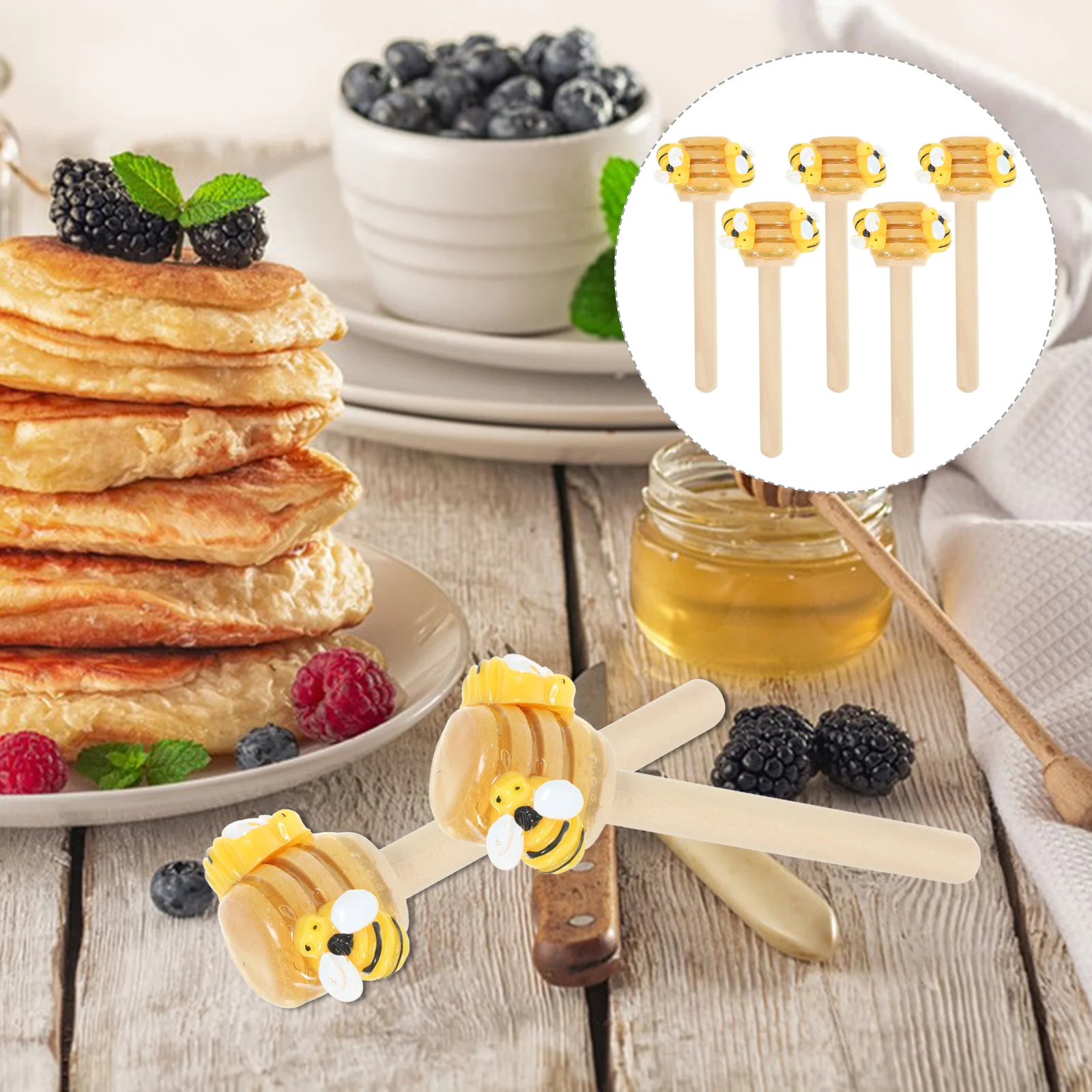5 Pcs Bee Decorative Sticks 8cm Mini Honey Dippers Festive Kitchen Display Rack Party Table Birthday Decor Small Bee Theme
5 Pcs Bee Decorative Sticks 8cm Mini Honey Dippers Festive Kitchen Display Rack Party Table Birthday Decor Small Bee Theme