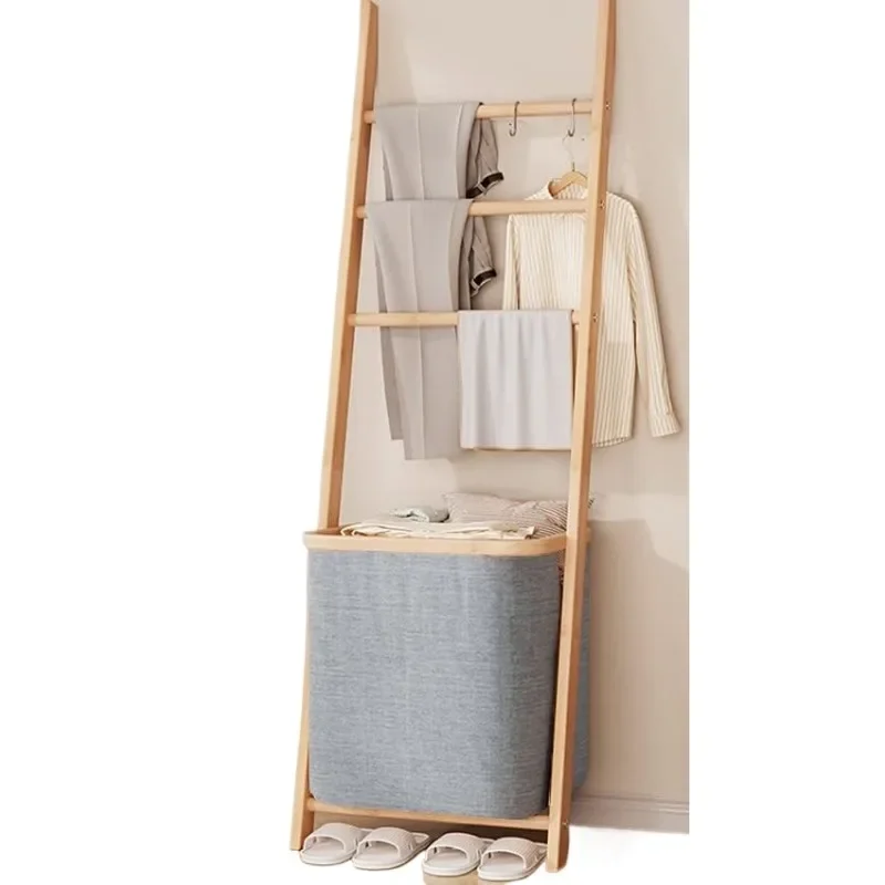 Bamboo storage basket towel rack wooden ladder
Bamboo storage basket towel rack wooden ladder