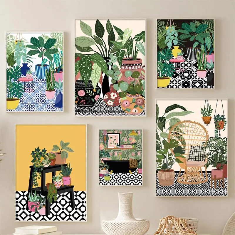 Nordic Greek Tile Botanical House Plants Art Poster Boho Green Leaves Decor Picture Modern Wall Art Canvas Painting Home Decor
Nordic Greek Tile Botanical House Plants Art Poster Boho Green Leaves Decor Picture Modern Wall Art Canvas Painting Home Decor