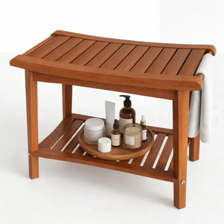 23 Shower Bench with Shelf 2-Tier Waterproof Bamboo Wood Shower Stool Non-Slip Feet for Enhanced Safety Spa Bath Seat for Bathr
23 Shower Bench with Shelf 2-Tier Waterproof Bamboo Wood Shower Stool Non-Slip Feet for Enhanced Safety Spa Bath Seat for Bathr