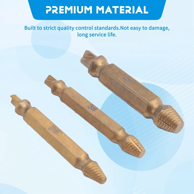 6PCS Stripped Screw Remover For Easily And Quickly Remover Common Sizes Of Broken Tool-AT35
6PCS Stripped Screw Remover For Easily And Quickly Remover Common Sizes Of Broken Tool-AT35