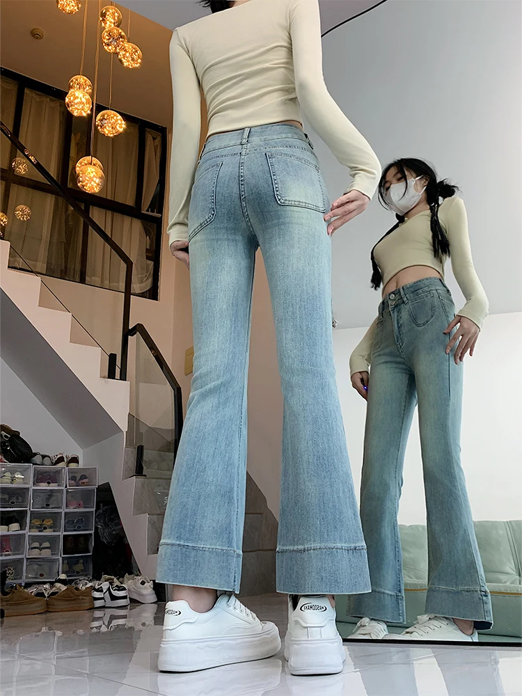 Джинсы-клеш с высокой талией для женщин, облегающие, укороченные, модные, больших размеров, осенняя коллекция
Джинсы-клеш с высокой талией для женщин, облегающие, укороченные, модные, больших размеров, осенняя коллекция