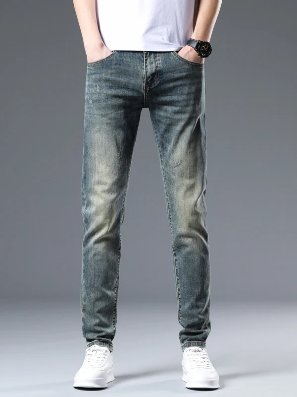 High-End Retro Waed Denim Jeans Men's Trendy Brand Spring Autumn European Goods Haome Slim Fit Casual Versatile Long Pants
High-End Retro Waed Denim Jeans Men's Trendy Brand Spring Autumn European Goods Haome Slim Fit Casual Versatile Long Pants