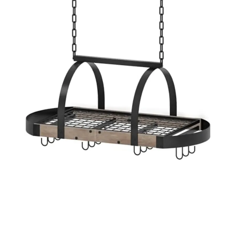 Hanging Pot Rack, Pot Hanger for Kitchen, Ceiling Mounted Pot Holder, Cookware Organizer with 12 S-Shaped Hooks, for Pot, Pan S
Hanging Pot Rack, Pot Hanger for Kitchen, Ceiling Mounted Pot Holder, Cookware Organizer with 12 S-Shaped Hooks, for Pot, Pan S
