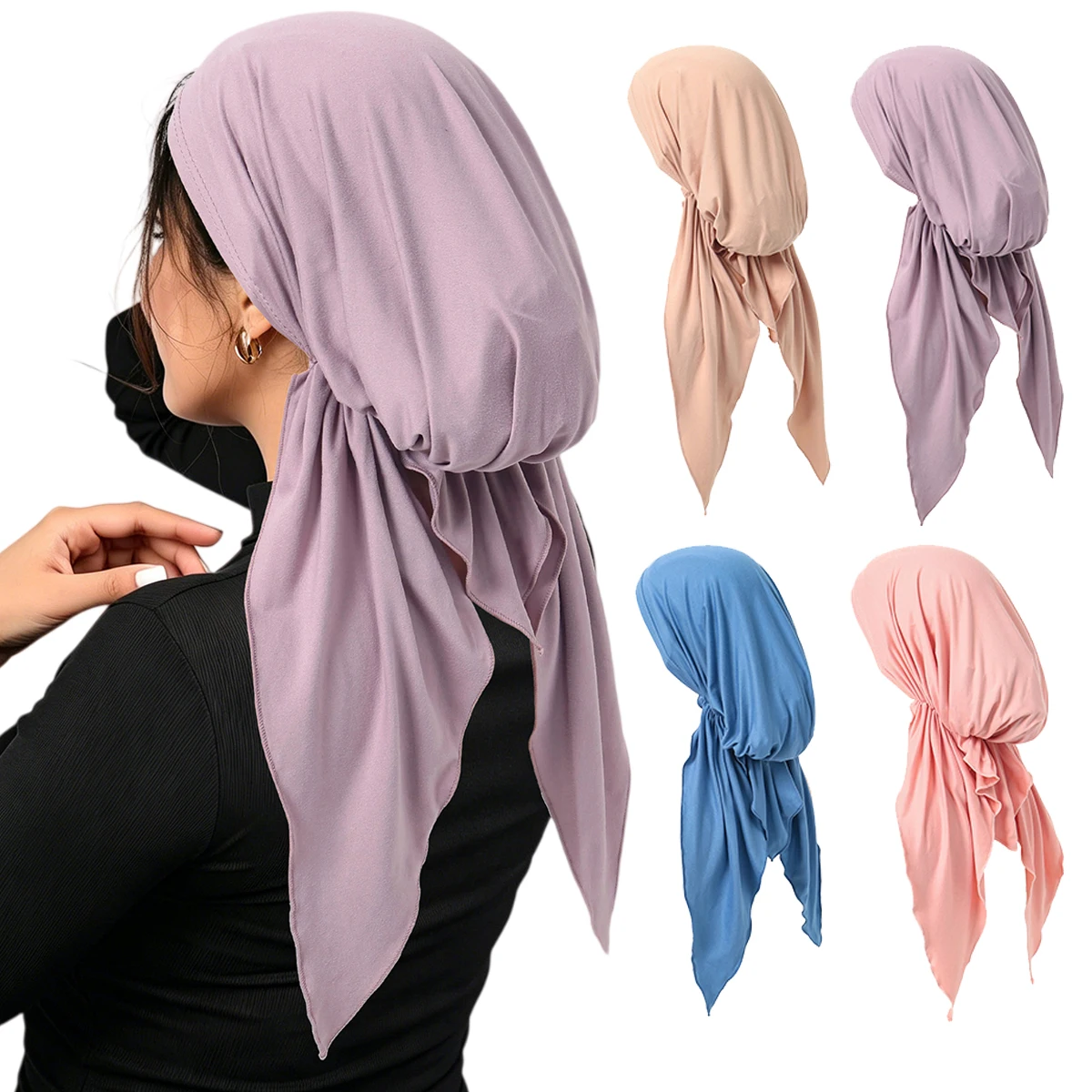 Soft Elastic Muslim Fashion Hijab Turban Hats Long Tail Head Wraps Hijab Hats Breathable Chemo Cap For Women Girls
Soft Elastic Muslim Fashion Hijab Turban Hats Long Tail Head Wraps Hijab Hats Breathable Chemo Cap For Women Girls