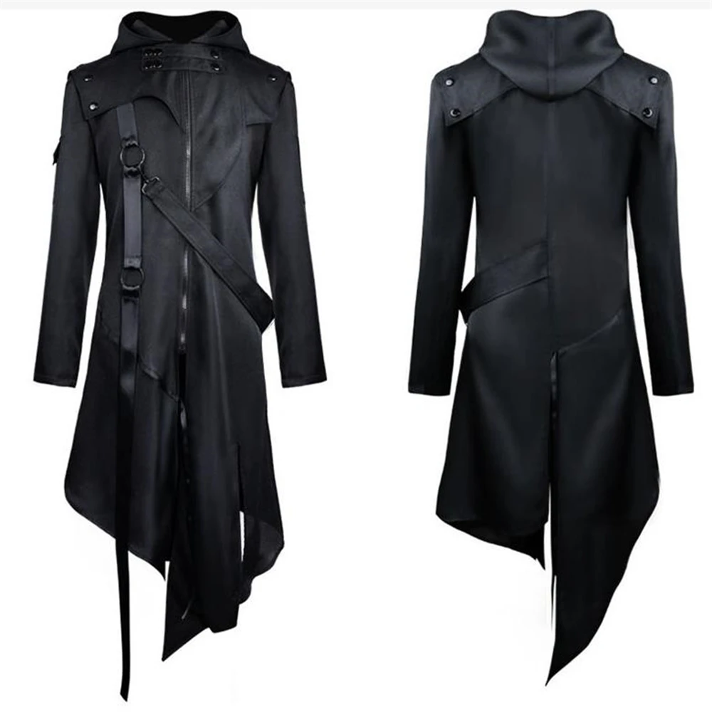 Men Gothic Style Hip Hop Trench Coat Hooded Cloak Coats Men's Irregular Design Long Cardigan Street Punk Vintage Jackets S-5XL
Men Gothic Style Hip Hop Trench Coat Hooded Cloak Coats Men's Irregular Design Long Cardigan Street Punk Vintage Jackets S-5XL