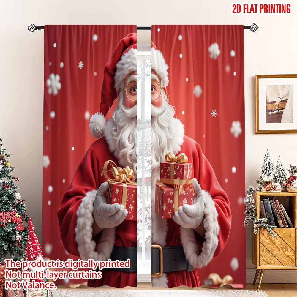 2pcs 2D flat printing Christmas Window Curtains Santa Claus Gifts Present Snowflakes 100% Polyester Without Electricity Birthday
2pcs 2D flat printing Christmas Window Curtains Santa Claus Gifts Present Snowflakes 100% Polyester Without Electricity Birthday