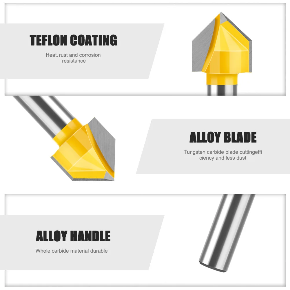 4 шт., 90-градусный V-образный фрезерный набор, гравировальный станок с ЧПУ, V-образный фрезерный станок для твердой древесины, твердой древесины, мягкой доски, режущий инструмент
4 шт., 90-градусный V-образный фрезерный набор, гравировальный станок с ЧПУ, V-образный фрезерный станок для твердой древесины, твердой древесины, мягкой доски, режущий инструмент