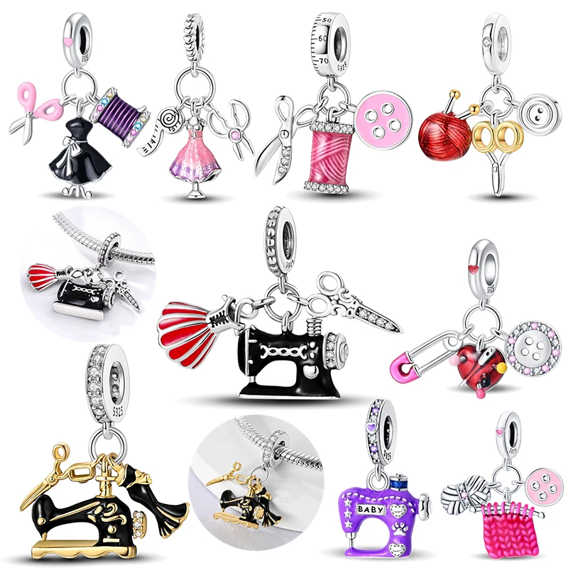 Hot Sale 925 Sterling Silver Sewing Machine Scissor Clasp Spool Charm Beads Fit Original Pendant Bracelet Jewelry Making
Hot Sale 925 Sterling Silver Sewing Machine Scissor Clasp Spool Charm Beads Fit Original Pendant Bracelet Jewelry Making