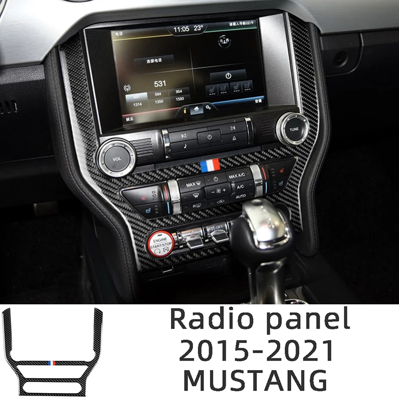 Carbon fiber Tricolor Belt Radio CD AC Control Panel Trim Car Interior Stickers For Ford Mustang 2015-2021 Accessories
Carbon fiber Tricolor Belt Radio CD AC Control Panel Trim Car Interior Stickers For Ford Mustang 2015-2021 Accessories