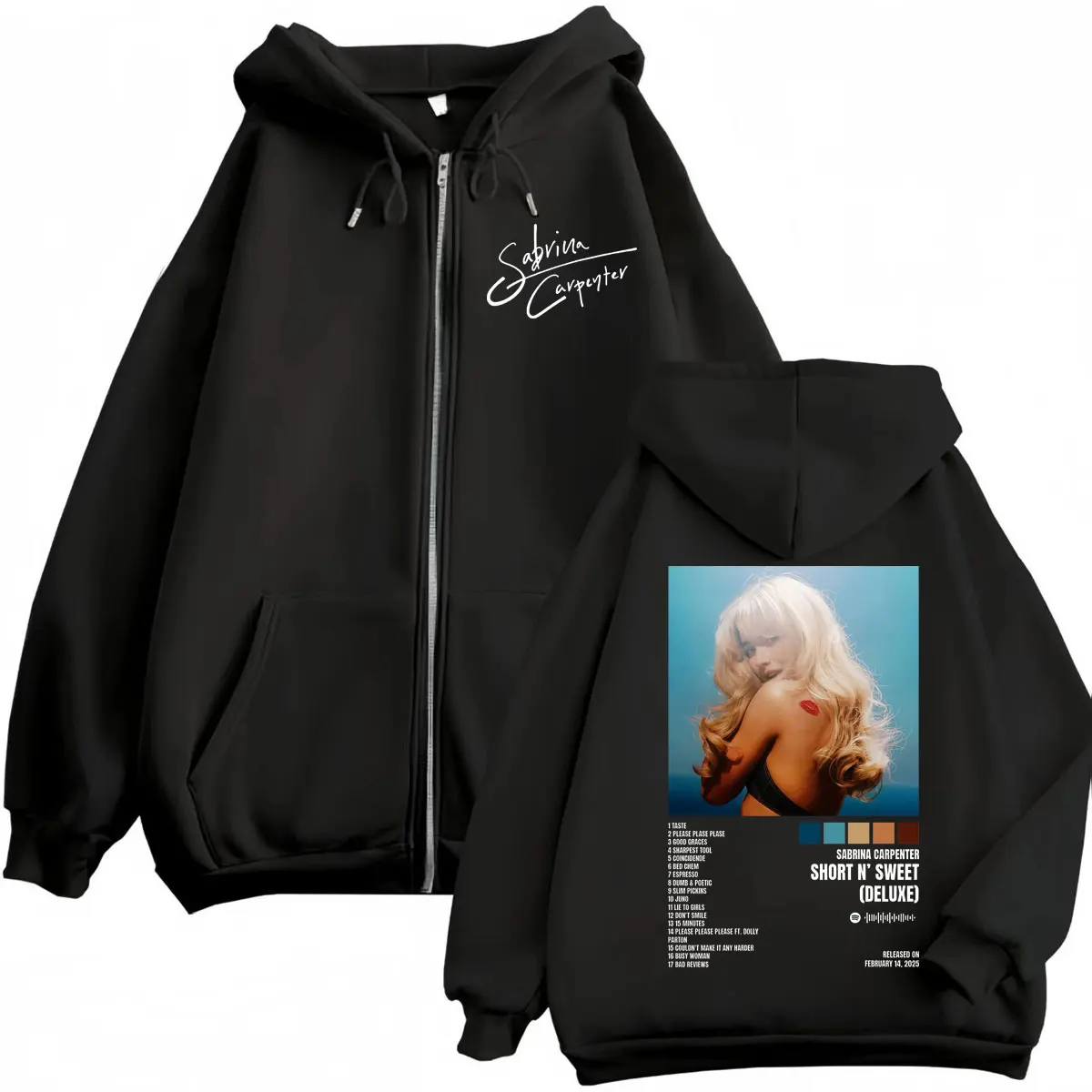 Sabrina Carpenter Album Poster Graphic Zipper Hoodie Men Women Clothing Fashion Hip Hop Sweatshirt Casual Loose Fleece Pullovers
Sabrina Carpenter Album Poster Graphic Zipper Hoodie Men Women Clothing Fashion Hip Hop Sweatshirt Casual Loose Fleece Pullovers