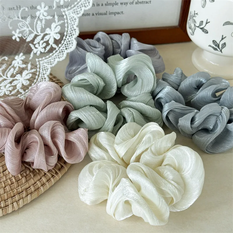 Glossy Pleated Hair Band Spring and Summer Ladies' Elegant and High-end Ponytail Hair Scrunchie Fashionable Hair Accessory
Glossy Pleated Hair Band Spring and Summer Ladies' Elegant and High-end Ponytail Hair Scrunchie Fashionable Hair Accessory