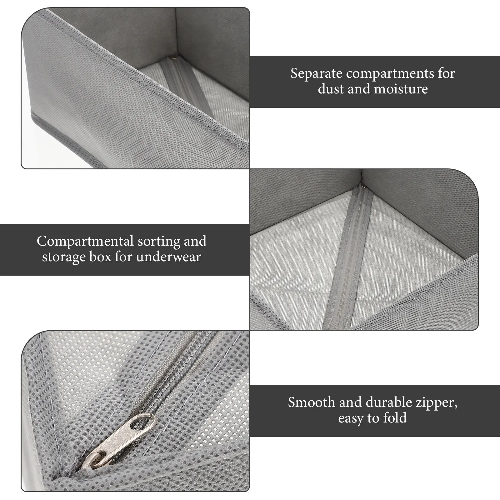 6Pcs UnderwearStorageBox FoldableClothesContainers BraSockOrganizer WardrobeDrawerHouseholdItems GreyColor LongTermUse
6Pcs UnderwearStorageBox FoldableClothesContainers BraSockOrganizer WardrobeDrawerHouseholdItems GreyColor LongTermUse