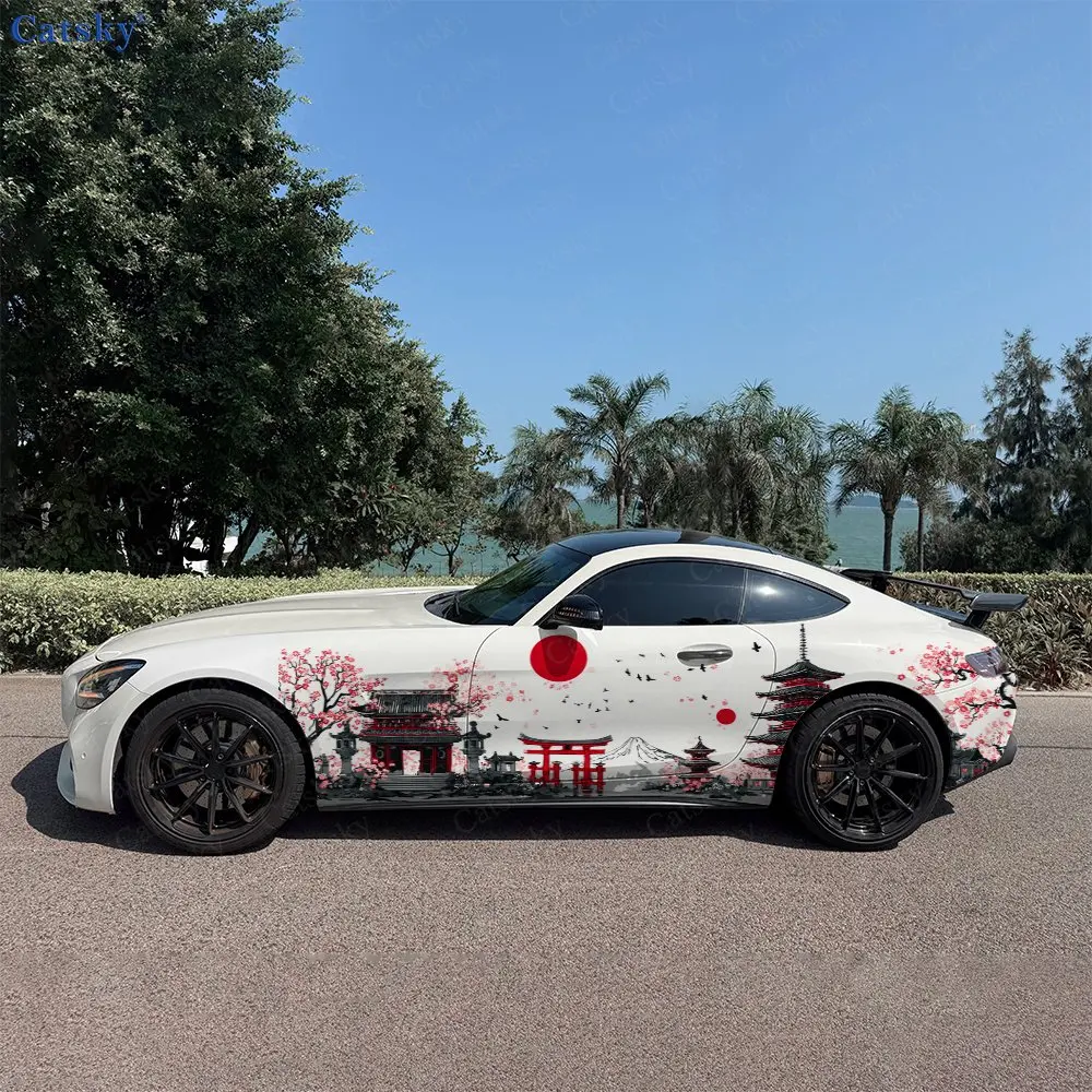 2pcs Hand-drawn Fuji Under Cherry, Durable, Fade-resistant, Enhance Vehicle Aesthetics With Bold Artistic Design Car Vinyl Wraps
2pcs Hand-drawn Fuji Under Cherry, Durable, Fade-resistant, Enhance Vehicle Aesthetics With Bold Artistic Design Car Vinyl Wraps