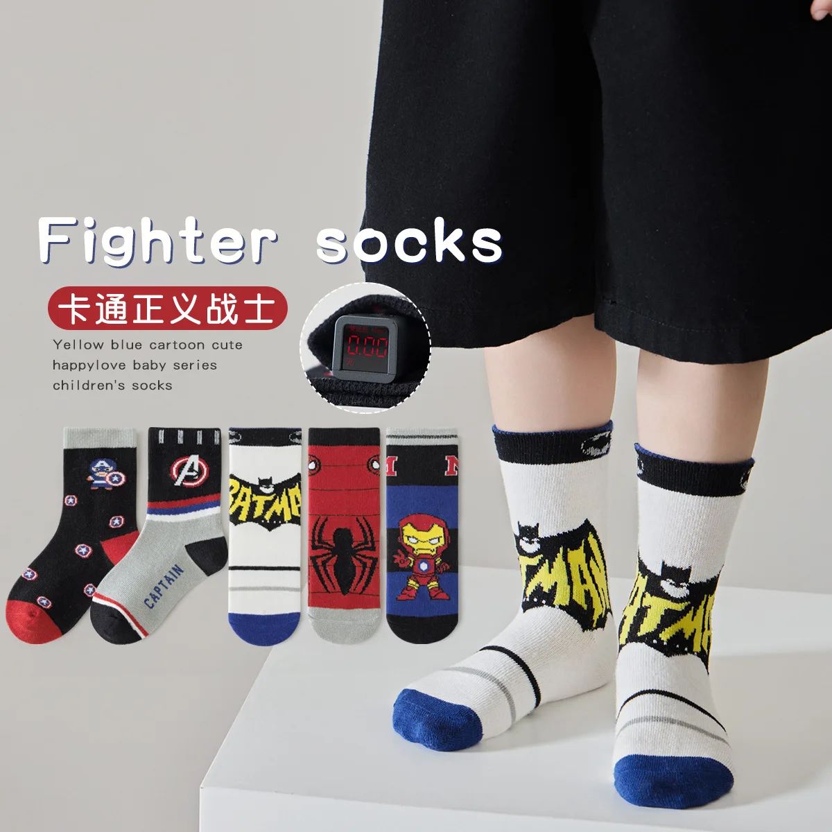 5 Pairs Marvel Iron Man Kids Socks Spider-Man Kawaii New Fall Cartoon Boy Children Mid-calf Socks Cotton Sock for Boys Gifts
5 Pairs Marvel Iron Man Kids Socks Spider-Man Kawaii New Fall Cartoon Boy Children Mid-calf Socks Cotton Sock for Boys Gifts