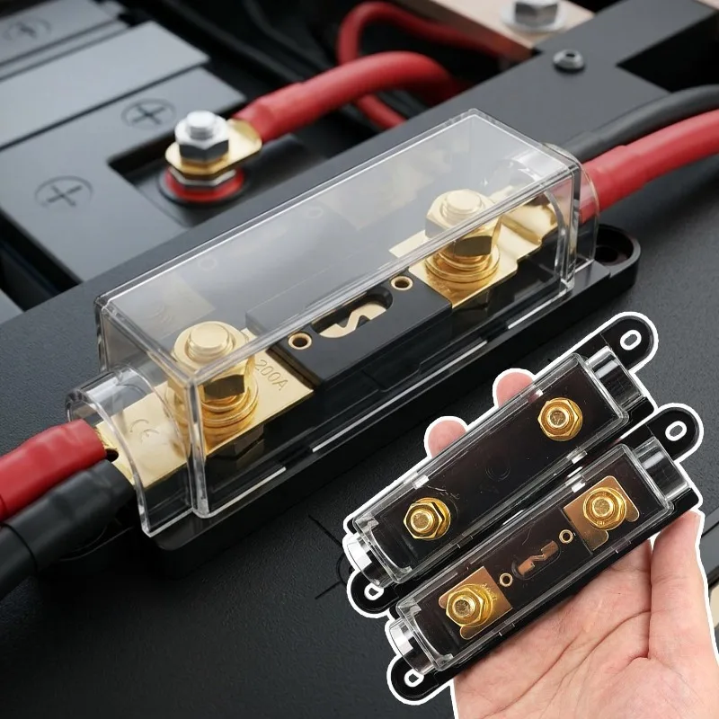 High Current Bolt-Down Fuse Block Flame Retardant PA66+PC Housing for Car Audio Solar Auto Circuits ANL Fuse Holder 30A-500A
High Current Bolt-Down Fuse Block Flame Retardant PA66+PC Housing for Car Audio Solar Auto Circuits ANL Fuse Holder 30A-500A