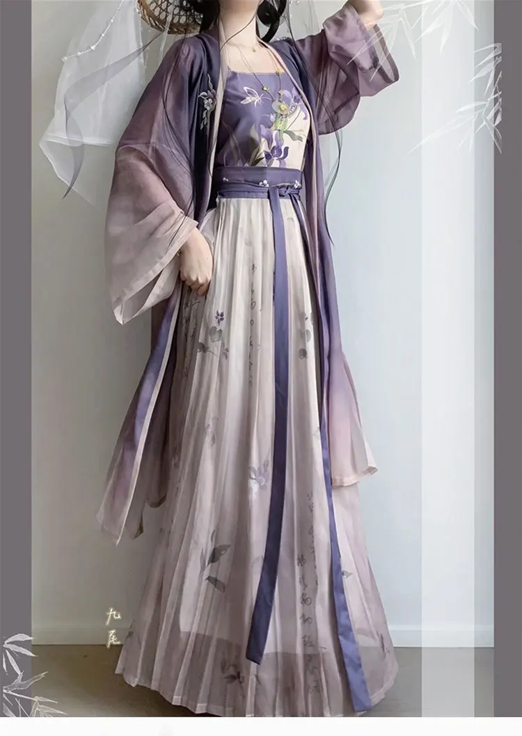 Chinese Style Women's Hanfu Song Embroidery Pleated Skirt for Daily Spring, Summer, and Autumn
Chinese Style Women's Hanfu Song Embroidery Pleated Skirt for Daily Spring, Summer, and Autumn