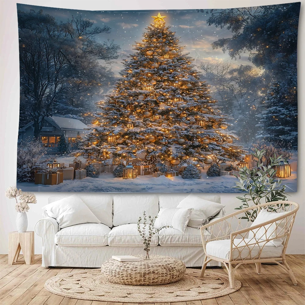 Beautiful snow Christmas tree decoration background tapestry Christmas outdoor Christmas tree decoration background tapestry
Beautiful snow Christmas tree decoration background tapestry Christmas outdoor Christmas tree decoration background tapestry