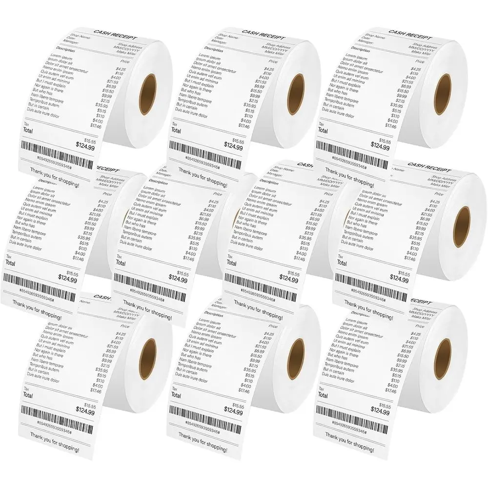 Continuous Receipt Paper Roll, 2-1/4 x 249ft, Non-Adhesive, White Thermal, for Label Writers 300, 310, 320, 330, 400, Duo, 450,
Continuous Receipt Paper Roll, 2-1/4 x 249ft, Non-Adhesive, White Thermal, for Label Writers 300, 310, 320, 330, 400, Duo, 450,