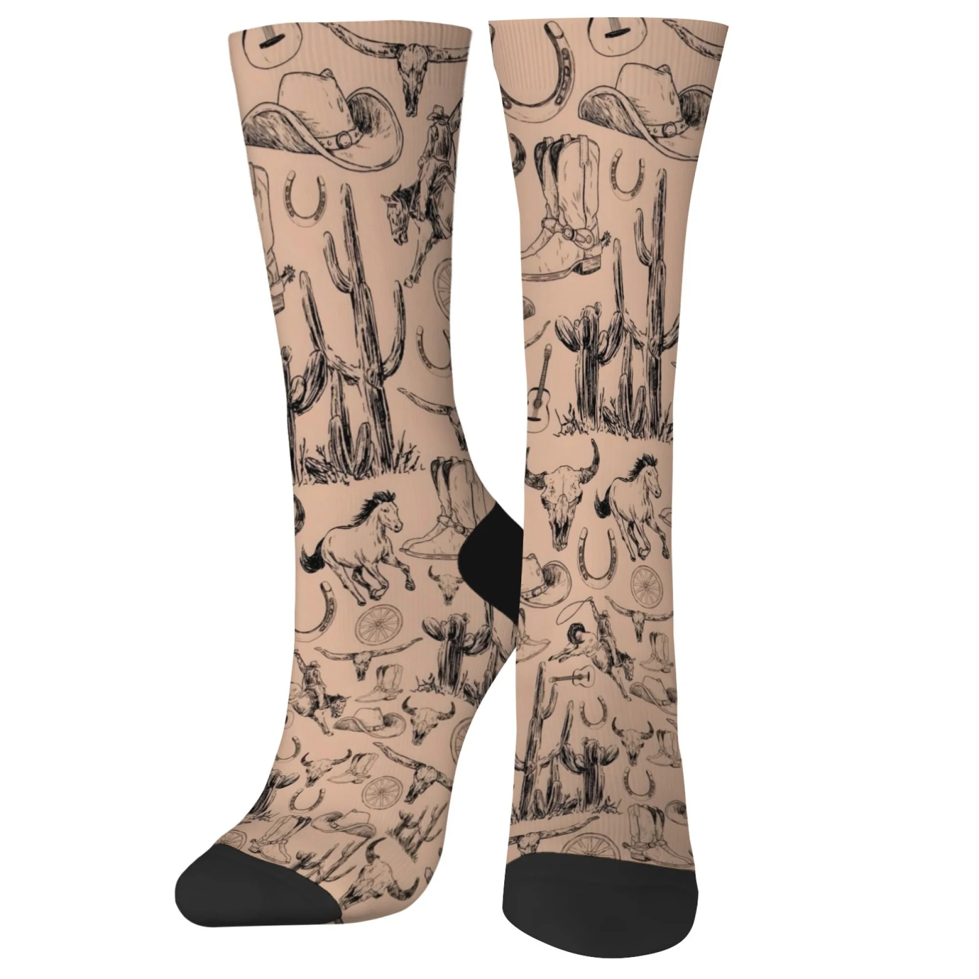 Bohemian style wild west cowboy men's socks Harajuku retro style women's socks novelty fun crew socks gift breathable non-slip
Bohemian style wild west cowboy men's socks Harajuku retro style women's socks novelty fun crew socks gift breathable non-slip
