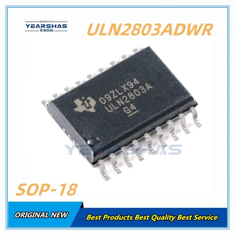 ULN2803 ULN2803ADWR SOIC-18 8-channel Darlington Transistor Array Chip IC Integrated Circuit
ULN2803 ULN2803ADWR SOIC-18 8-channel Darlington Transistor Array Chip IC Integrated Circuit