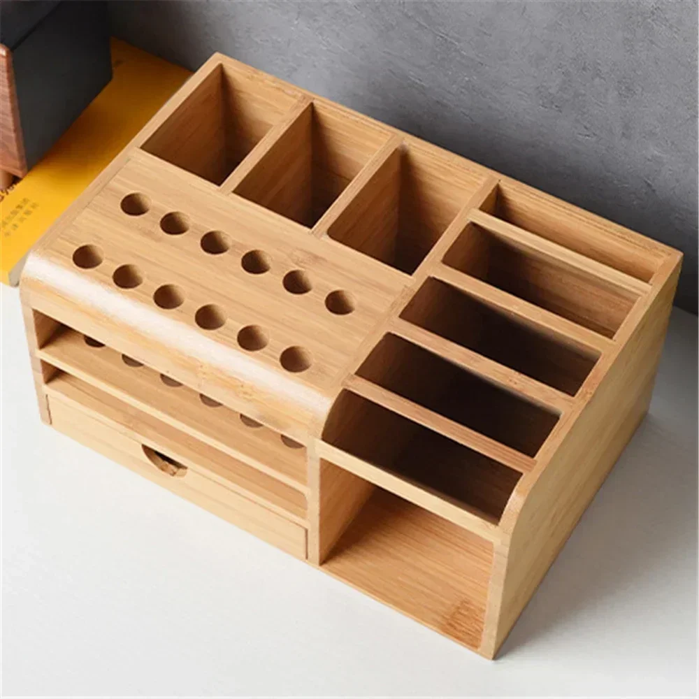 Wooden Multifunctional Storage Box Screwdriver Tweezers Multi Compartments Desktop Stationary Small Pens Markers Brushes Tools
Wooden Multifunctional Storage Box Screwdriver Tweezers Multi Compartments Desktop Stationary Small Pens Markers Brushes Tools