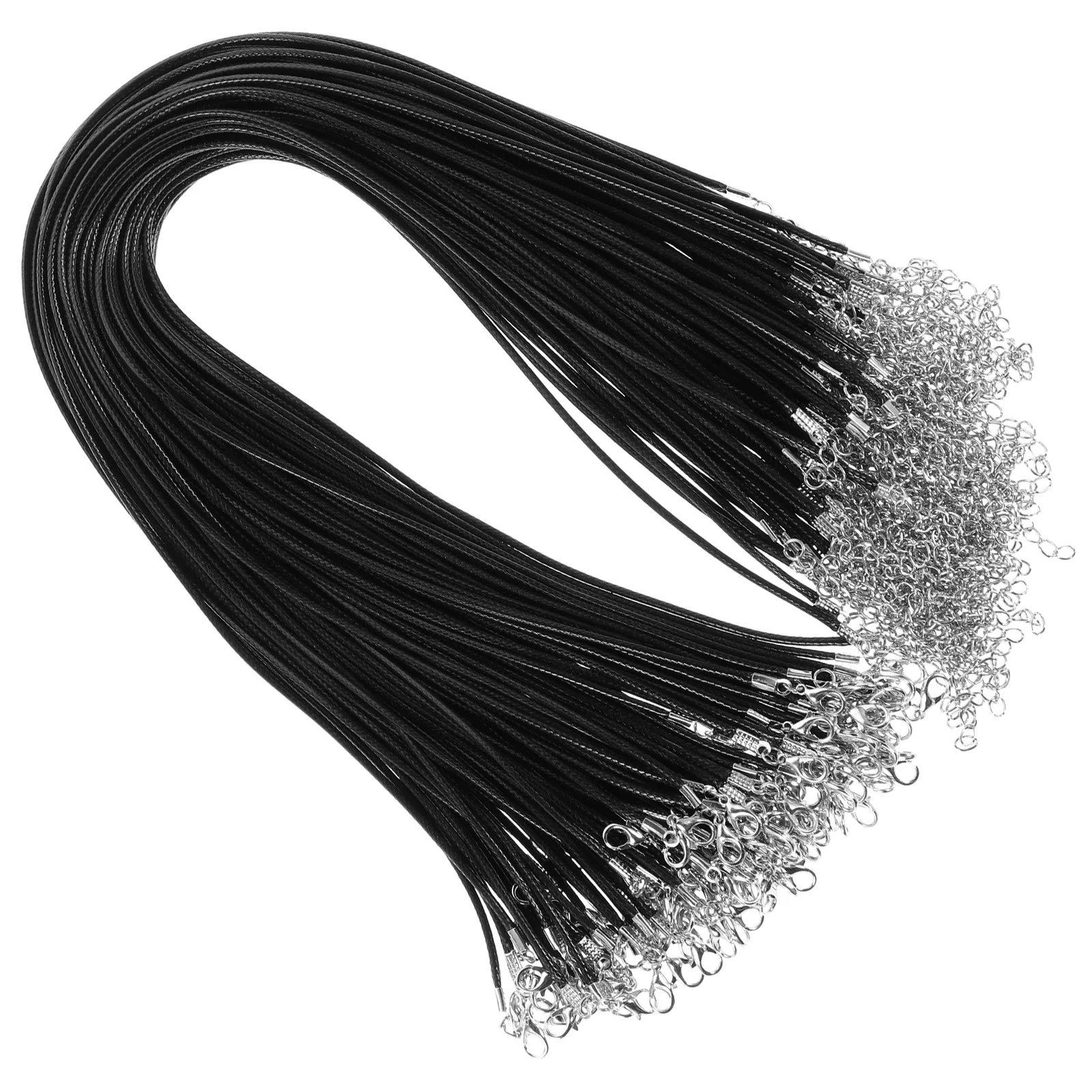 100pcs Necklace Lobster Clasp Black Wax 0mm DIY Pendant Chain Jewelry Black Necklace Cord Supplies 
100pcs Necklace Lobster Clasp Black Wax 0mm DIY Pendant Chain Jewelry Black Necklace Cord Supplies