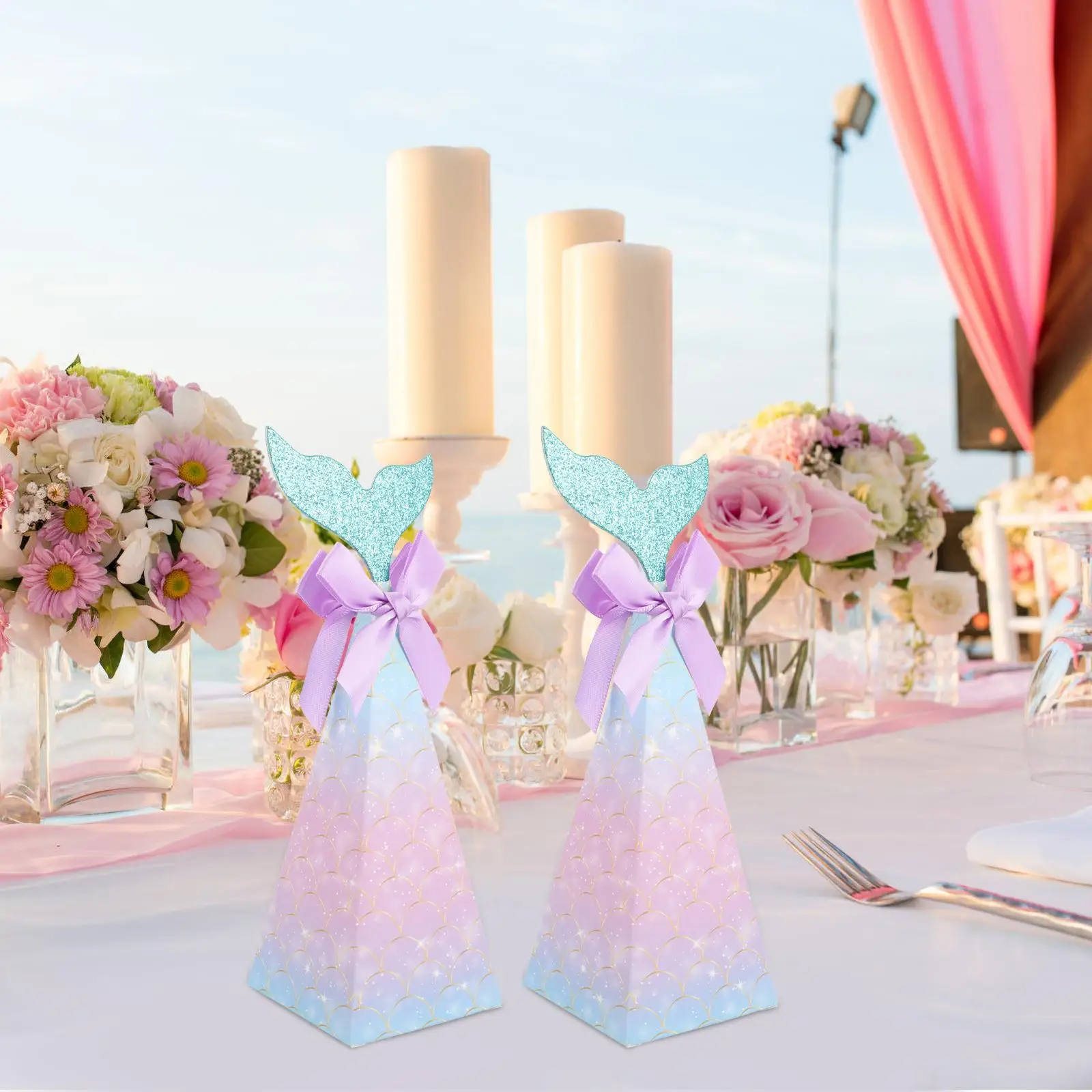 20 Pcs Candy Box Mermaid Theme Wedding Party Favor Bags Colorful Paper Containers for Candies chocolates Gifts
20 Pcs Candy Box Mermaid Theme Wedding Party Favor Bags Colorful Paper Containers for Candies chocolates Gifts