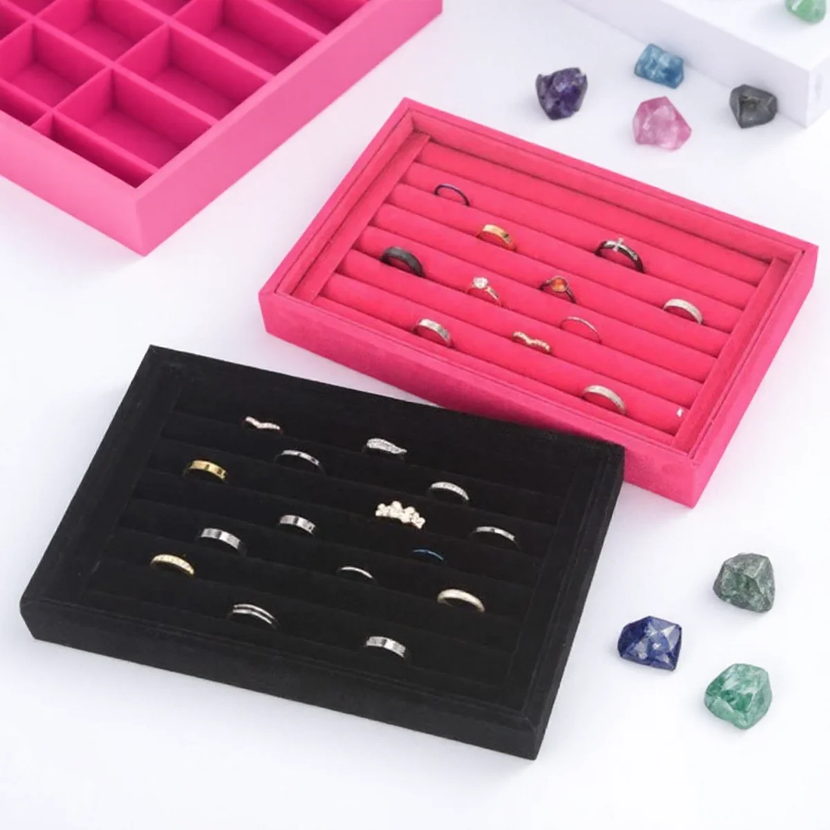 1PC Jewelry Box Velvet Suede Accessory Case Ring Earring Organizer Display Stand Holder Showcase Rack
1PC Jewelry Box Velvet Suede Accessory Case Ring Earring Organizer Display Stand Holder Showcase Rack