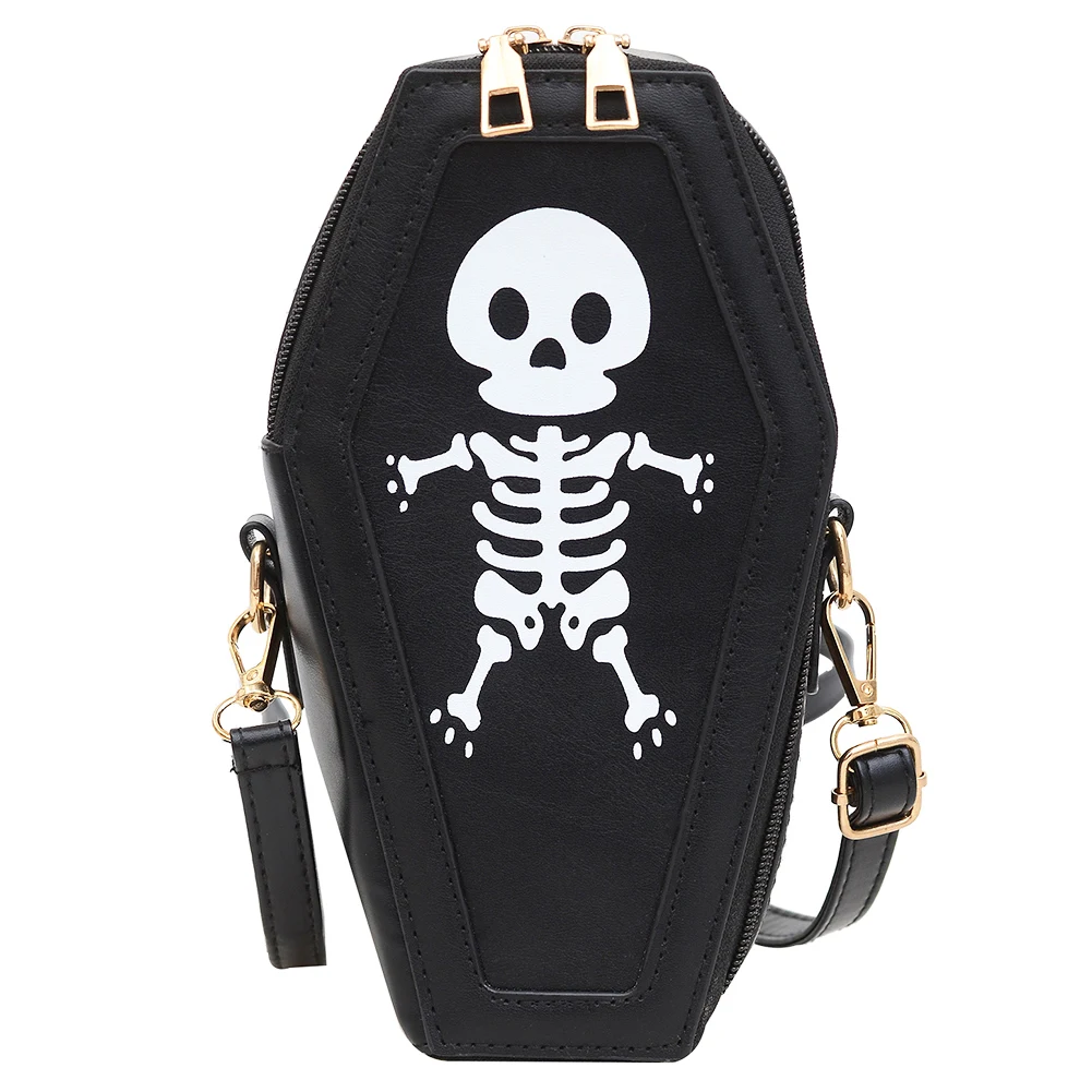 Crossbody Bag PU Leather Coffin Shape Halloween Bag Women Skull Print Handbag Hobo Bag for Carnival Cosplay
Crossbody Bag PU Leather Coffin Shape Halloween Bag Women Skull Print Handbag Hobo Bag for Carnival Cosplay