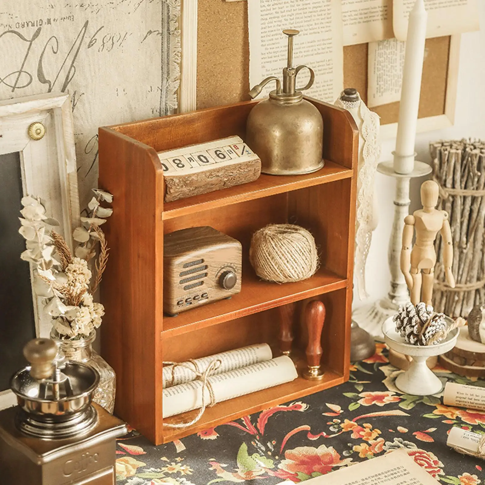 Vintage Display Holder Tabletop Wood Storage Box Classic Home Decor Shelving Rack for Bedroom Living Room Wall
Vintage Display Holder Tabletop Wood Storage Box Classic Home Decor Shelving Rack for Bedroom Living Room Wall