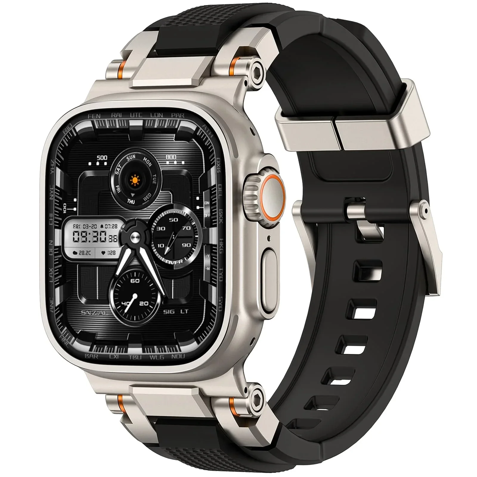 Rugged Durable Strap for apple watch Ultra 1 2 49mm 44mm 45mm Metal Connector Men Wrist Bracelet iwatch series 9 8 7 6 5 4 Band
Rugged Durable Strap for apple watch Ultra 1 2 49mm 44mm 45mm Metal Connector Men Wrist Bracelet iwatch series 9 8 7 6 5 4 Band