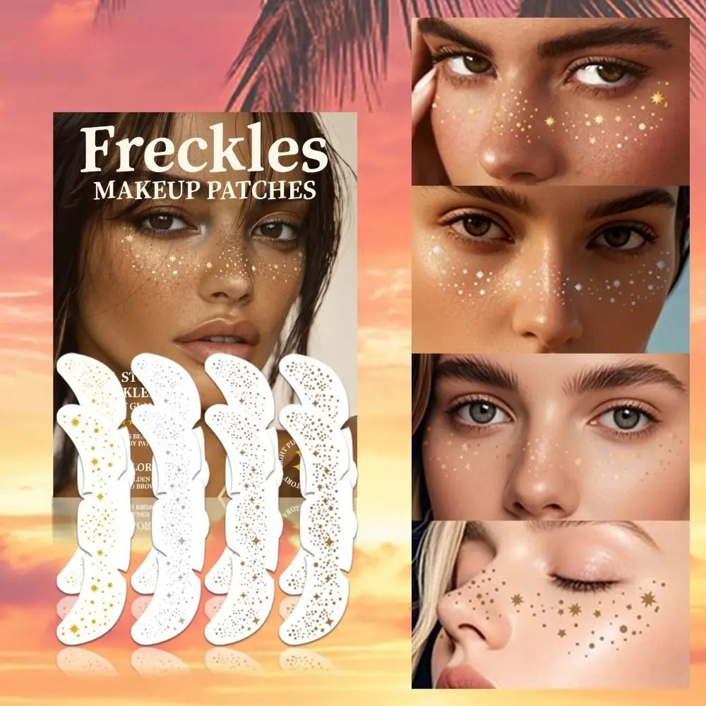 6pcs Metallic Radiation Golden Silver Fake Freckles Temporary Tattoo Stickers Hot Stamping Freckles Makeup Patches Face Makeup
6pcs Metallic Radiation Golden Silver Fake Freckles Temporary Tattoo Stickers Hot Stamping Freckles Makeup Patches Face Makeup