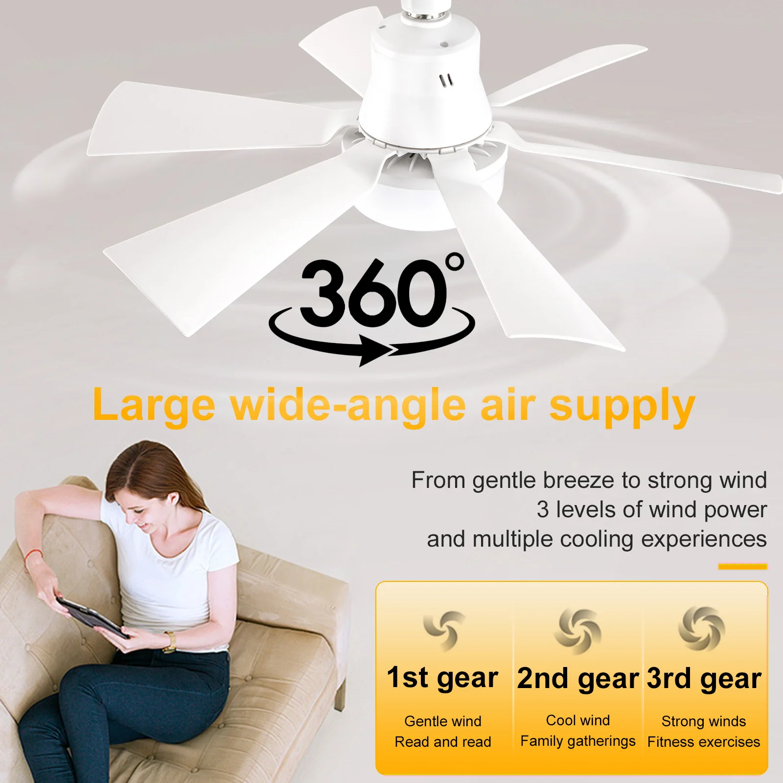 Потолочный вентилятор 2-в-1 с подсветкой, вентилятор с дистанционным управлением, регулируемая яркость, розетка E26 E27, спальня, гостиная, кухня, офис, ванная комната
Потолочный вентилятор 2-в-1 с подсветкой, вентилятор с дистанционным управлением, регулируемая яркость, розетка E26 E27, спальня, гостиная, кухня, офис, ванная комната