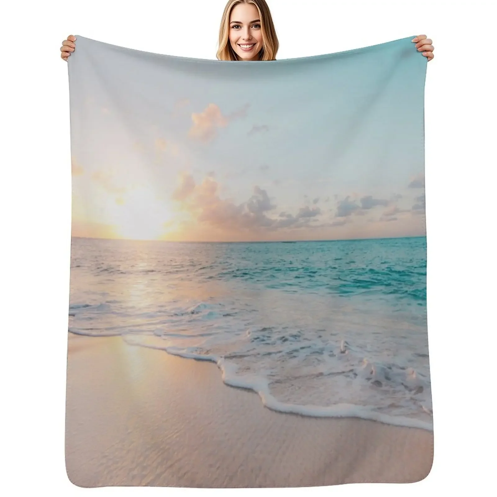 Ocean Blue Shore Sunset Throw Blanket Travel Thermals For Travel Quilt bed plaid Blanket
Ocean Blue Shore Sunset Throw Blanket Travel Thermals For Travel Quilt bed plaid Blanket