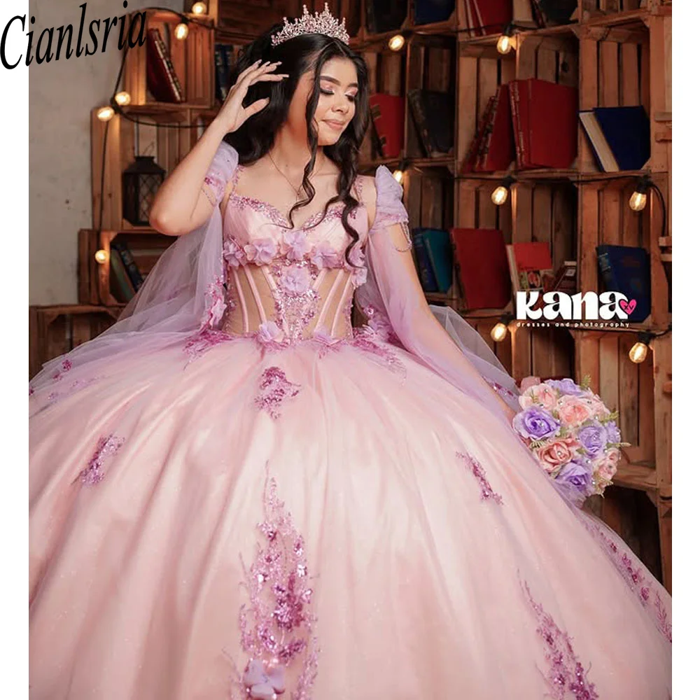 Блестящее розовое платье Quinceanera, бальное платье с цветочной аппликацией, корсет с бантом из бисера, Sweet 16, Vestidos De 15 Anos
Блестящее розовое платье Quinceanera, бальное платье с цветочной аппликацией, корсет с бантом из бисера, Sweet 16, Vestidos De 15 Anos