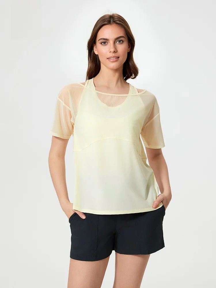 Alo Eup Women's Yoga Sportswear Loose Running Top ort Sve T-irt Qui Dry Breathable Fitn irt Seven-Quarter Sve
Alo Eup Women's Yoga Sportswear Loose Running Top ort Sve T-irt Qui Dry Breathable Fitn irt Seven-Quarter Sve