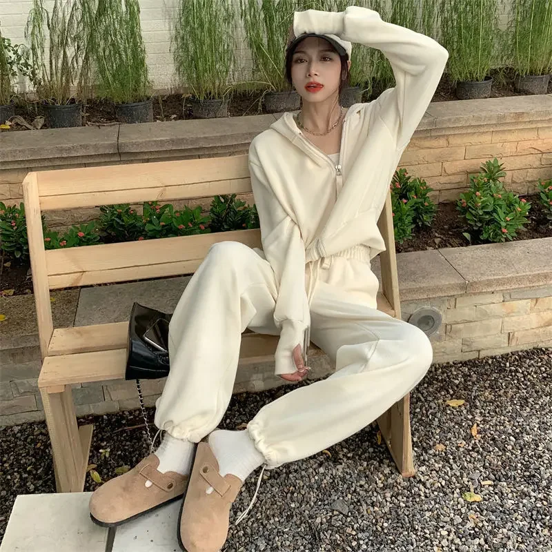 Женские комплекты с капюшоном в корейском стиле, новый простой весенний дизайн, шикарные толстовки с капюшоном и универсальные брюки полной длины на шнурке, повседневные для колледжа
Женские комплекты с капюшоном в корейском стиле, новый простой весенний дизайн, шикарные толстовки с капюшоном и универсальные брюки полной длины на шнурке, повседневные для колледжа